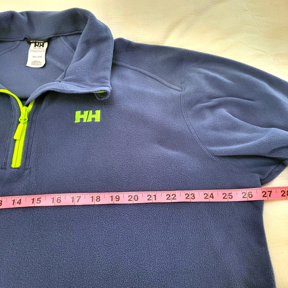 Helly Hansen Mount Blue Gray Polar Fleece 1/4 Zip Pullover Sweater Men's XXL - Picture 9 of 10